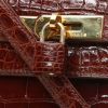 Hermès  Kelly 32 cm handbag  in Etruscan red alligator - Detail D1 thumbnail
