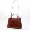 Hermès  Kelly 32 cm handbag  in Etruscan red alligator - Detail D2 thumbnail