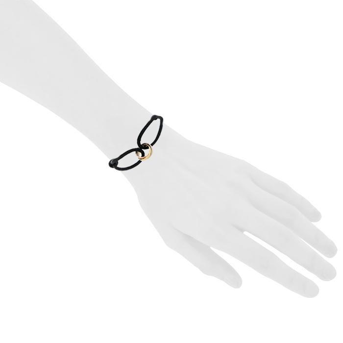 Cartier bracelet Trinity, trois ors sur cordon, n°LTI187, avec écrin et certificat - Detail D1