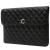 Chanel  pouch  in black quilted leather - 00pp thumbnail