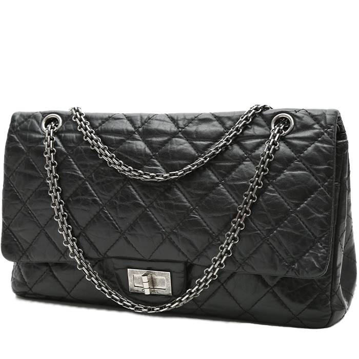 Chanel Chanel 2.55 Handbag in Black Quilted Leather
