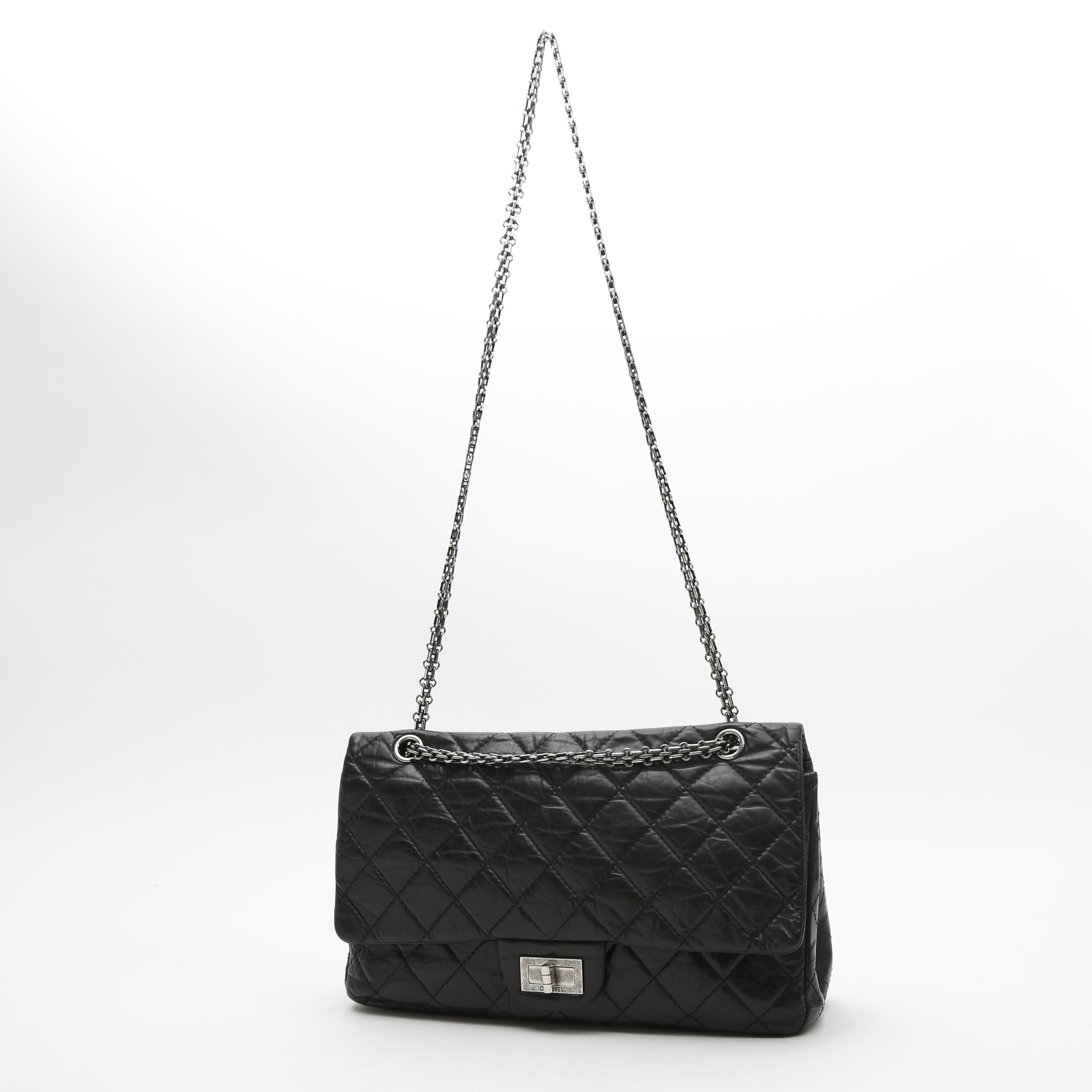 Borsa Chanel  Chanel 2.55 in pelle trapuntata nera - Detail D2