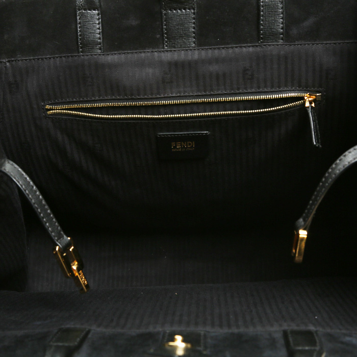 Sac à main Fendi  2 Jours en cuir noir - Detail D2