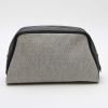 Hermès  Cavour pouch  in grey canvas  and navy blue Swift leather - Detail D7 thumbnail