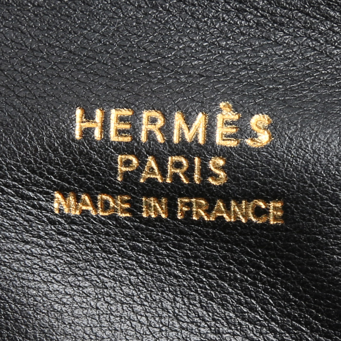 Sac à main Hermès   en cuir Swift noir - Detail D3