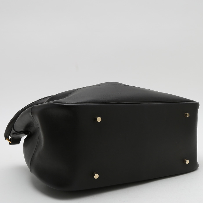 Sac à main Hermès   en cuir Swift noir - Detail D4