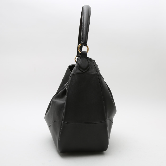 Sac à main Hermès   en cuir Swift noir - Detail D5