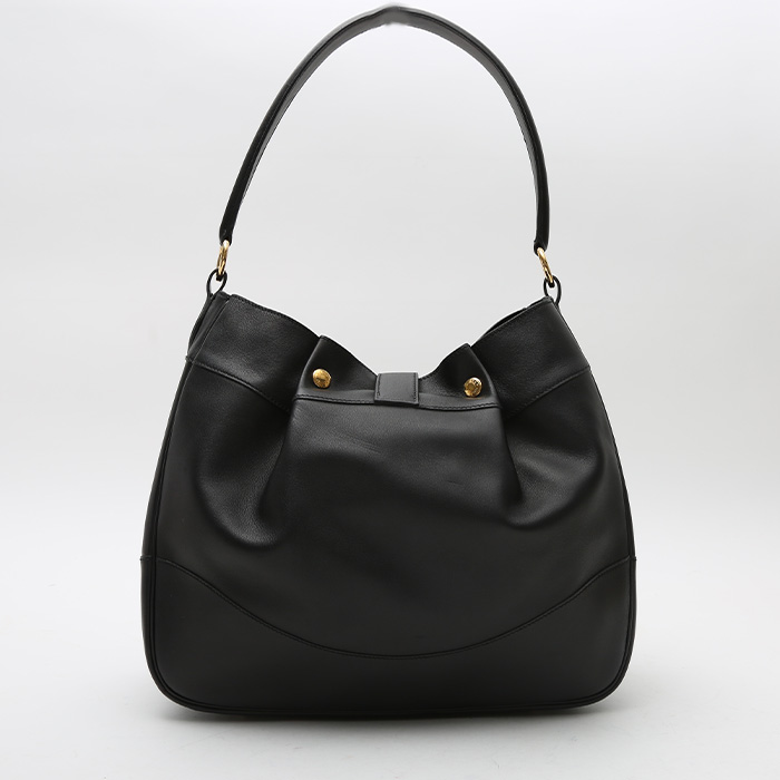 Sac à main Hermès   en cuir Swift noir - Detail D7
