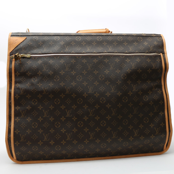 Louis Vuitton  Porte-habits clothes-hangers  in brown monogram canvas  and natural leather - Detail D8