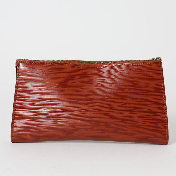 Pochette Louis Vuitton  Pochette accessoires en cuir épi marron - Detail D8