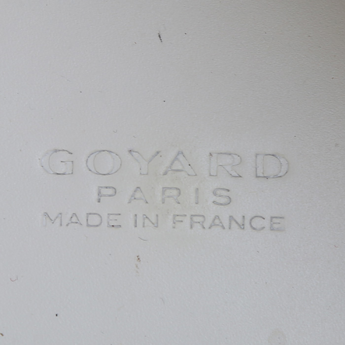 Sac cabas Goyard  Marquise en toile Goyardine blanche et cuir blanc - Detail D3