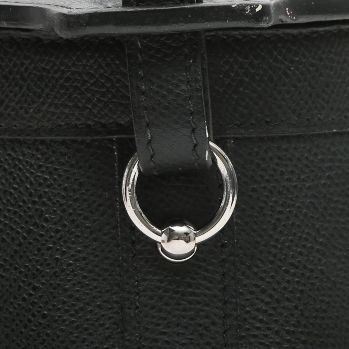 Borsa Hermès Farming in pelle Epsom nera - Detail D1