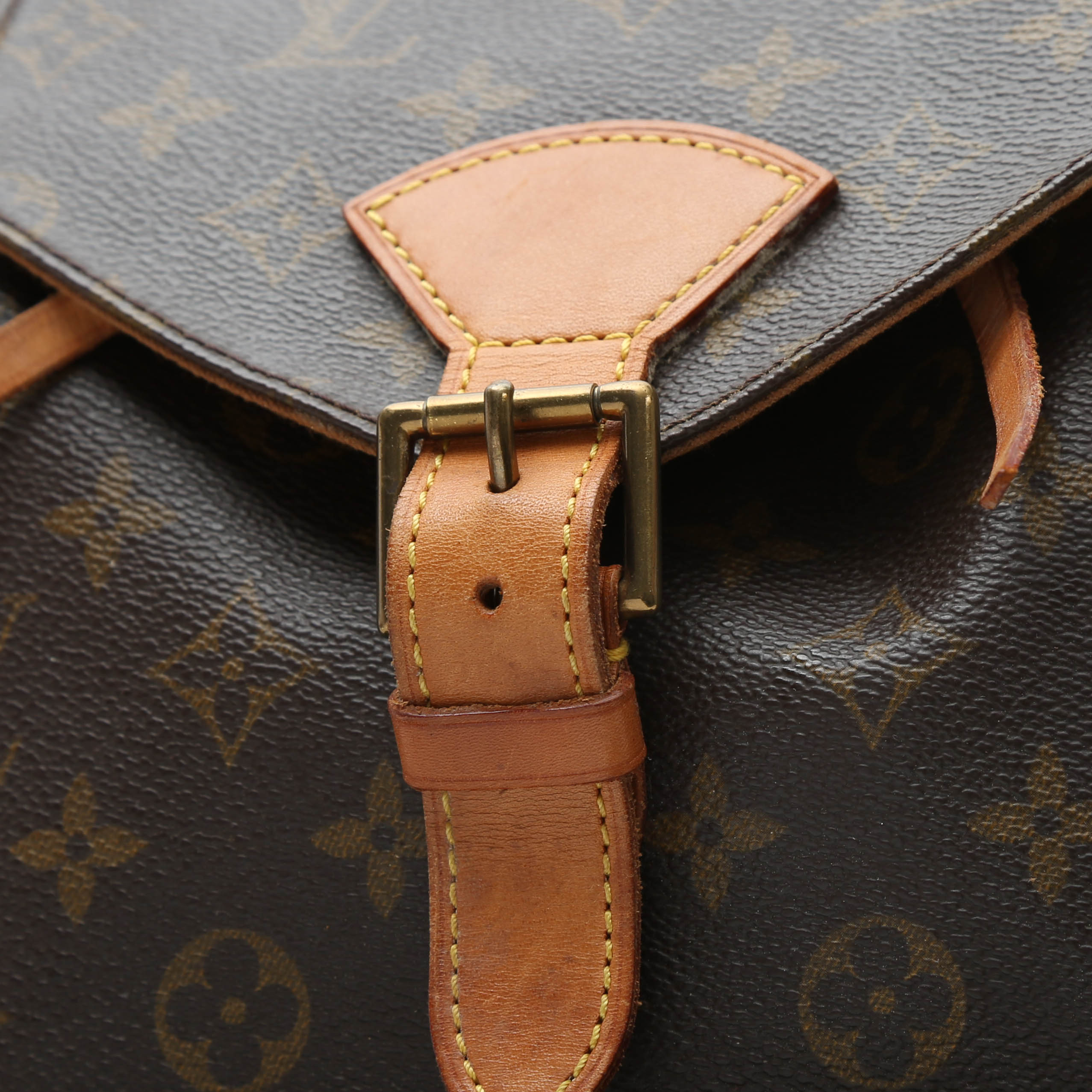 Zaino Louis Vuitton  Montsouris Backpack in tessuto monogram e pelle naturale - Detail D1