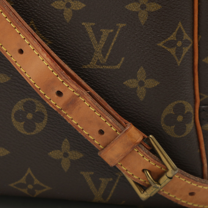 Borsa Louis Vuitton  Deauville in tela monogram marrone e pelle naturale - Detail D1