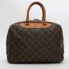 Louis Vuitton  Deauville handbag  in brown monogram canvas  and natural leather - Detail D8 thumbnail