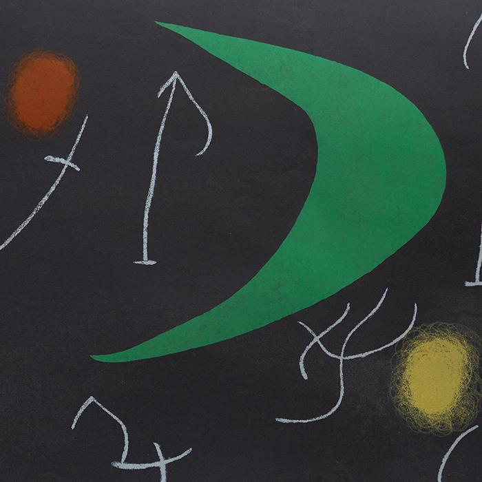 Joan Miró, "Le lézard aux plumes d'or", lithograph in colors on japan paper, signed and numbered, of 1971 - Detail D1