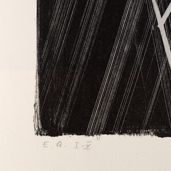 Hans Hartung, "L 1966-19", lithographie sur papier, signée et annotée EA, de 1966 - Detail D3