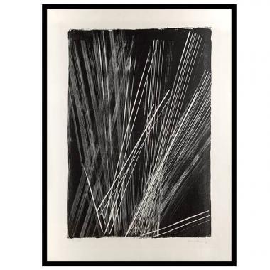 Hans Hartung, "L 1966-19", lithographie sur papier, signée et annotée EA, de 1966