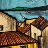 Bernard Buffet (1928-1999), Saint-Tropez, les toits et la baie - 1991, Lithograph in colors on paper - Detail D1 thumbnail