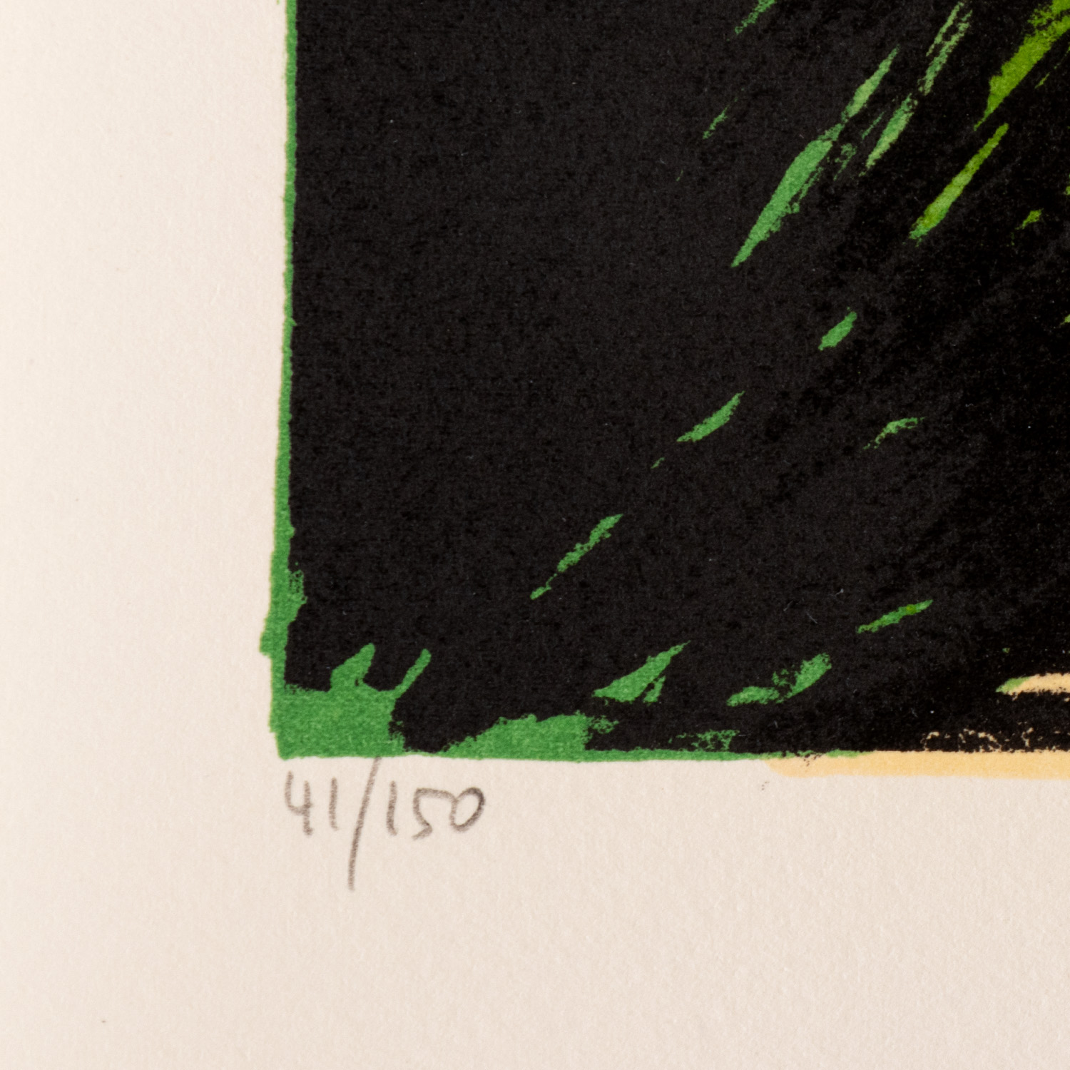 Bernard Buffet (1928-1999), Saint-Tropez, les toits et la baie - 1991, Lithograph in colors on paper - Detail D3