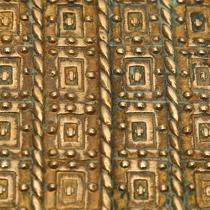 Line Vautrin (1913-1997) "Coffre", A gilt bronze and cork box - circa 1950 - Detail D2
