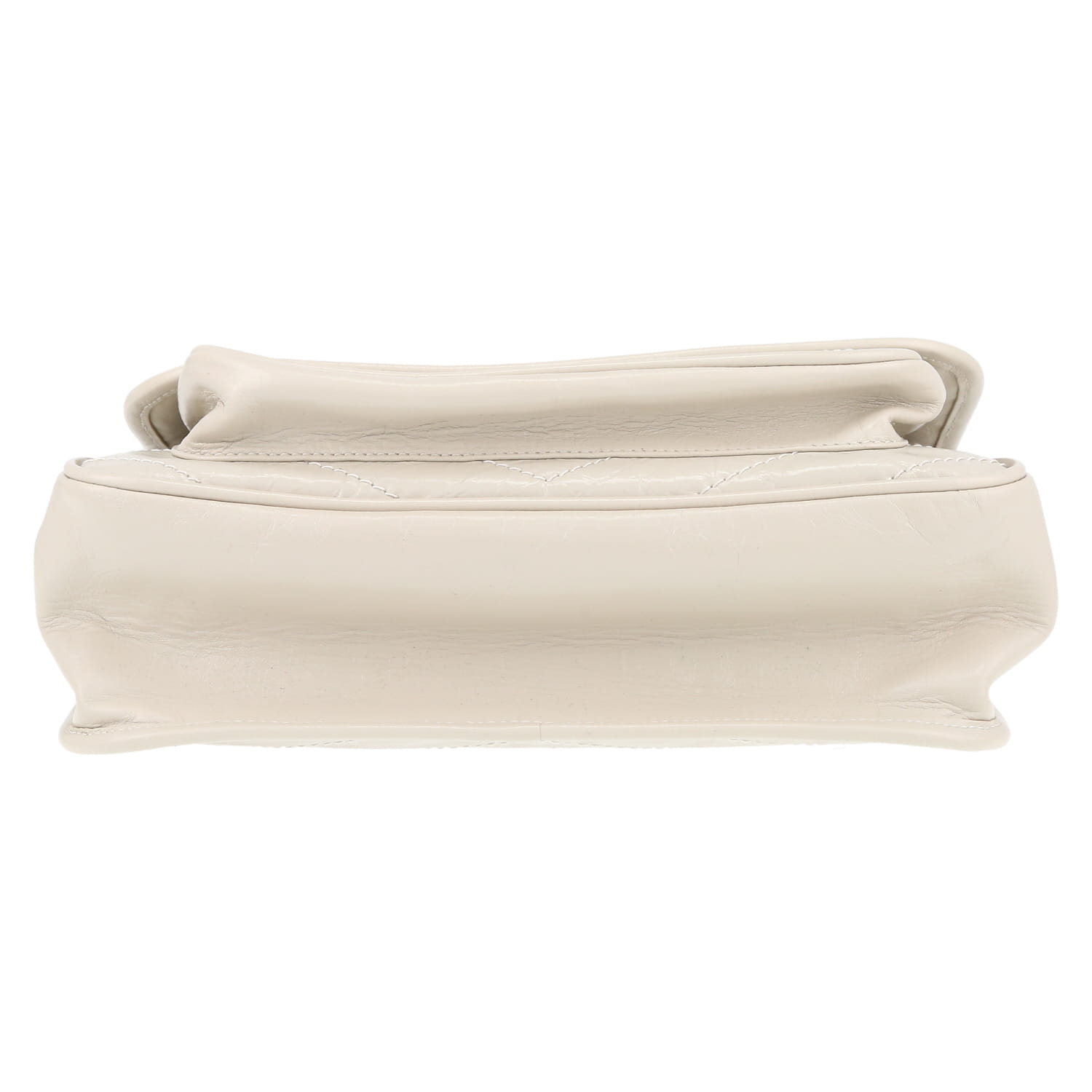 Sac bandoulière Saint Laurent  Niki moyen modèle  en cuir blanc - Detail D1