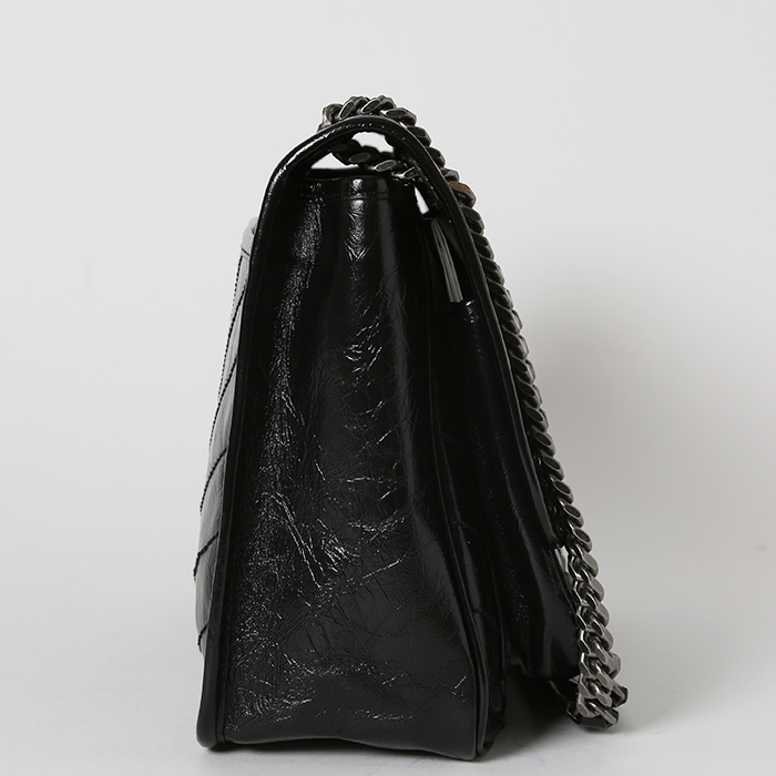 Borsa a tracolla Saint Laurent Niki modello medio in pelle nera - Detail D6