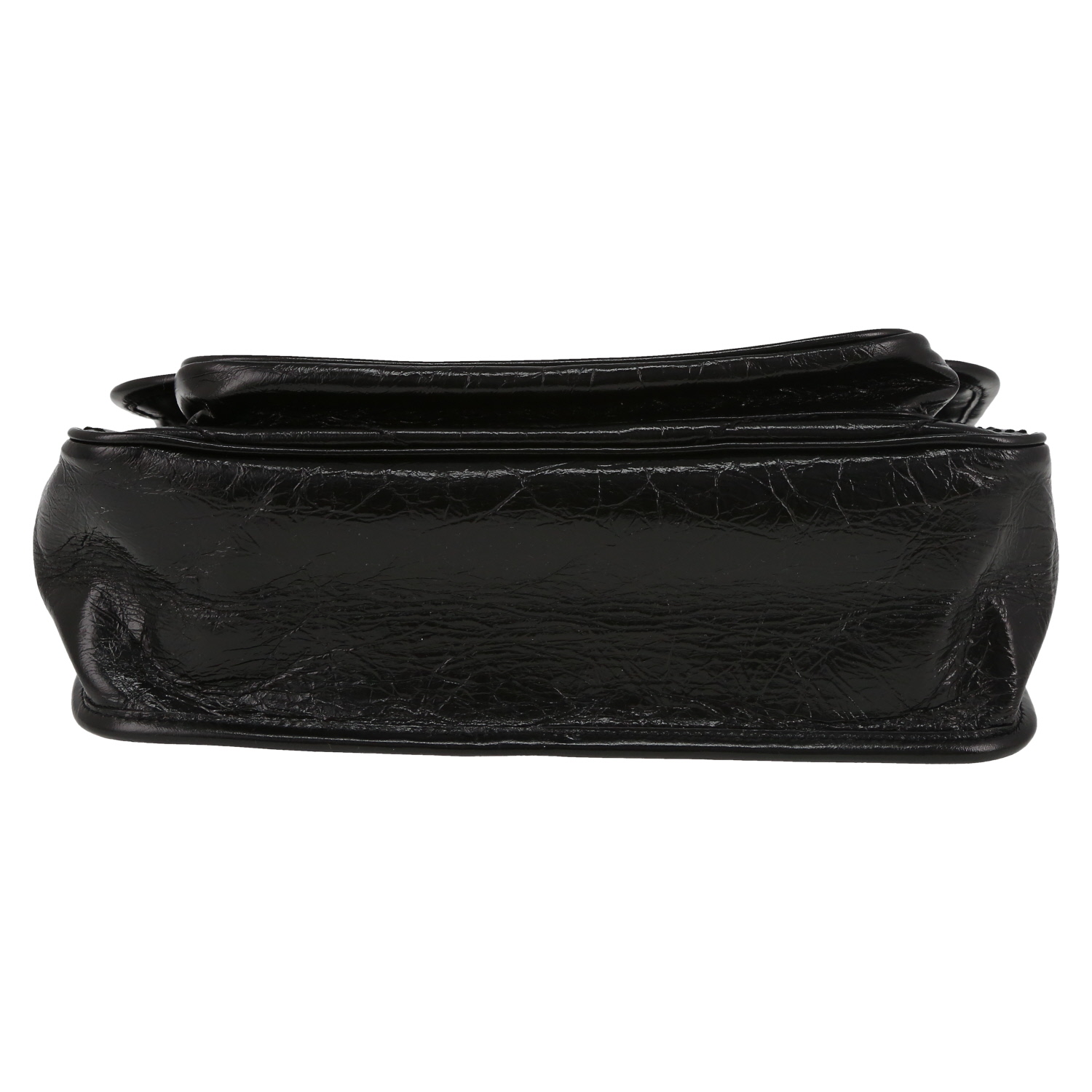 Sac bandoulière Saint Laurent  Niki moyen modèle  en cuir noir - Detail D1