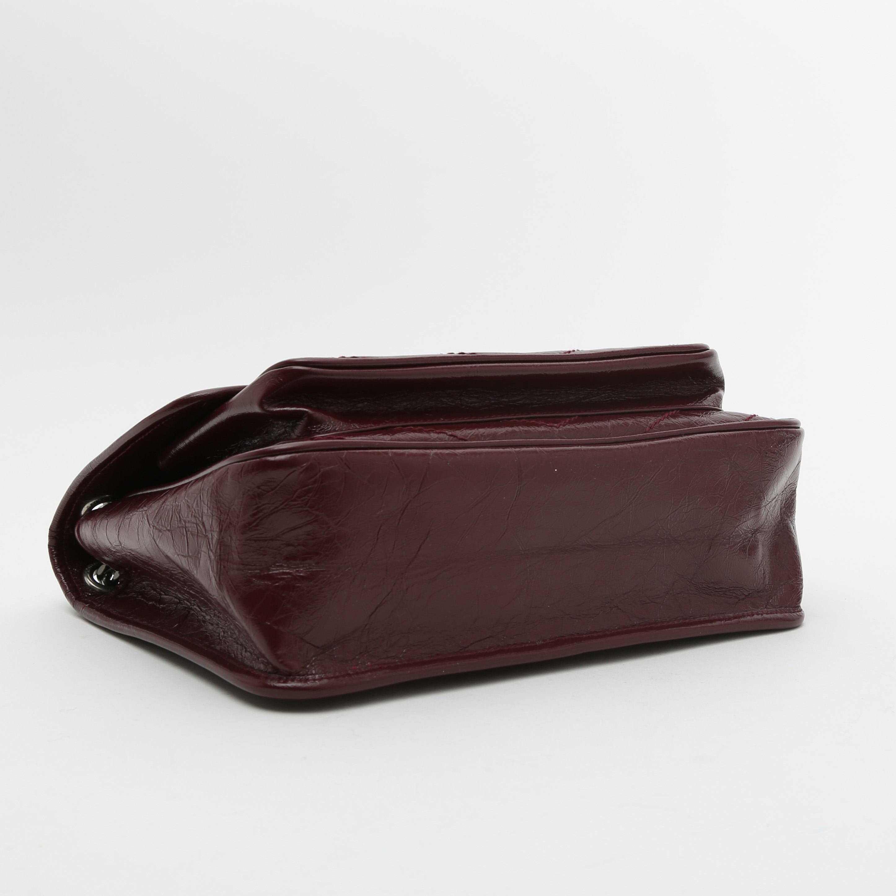 Borsa a tracolla Saint Laurent  Niki modello medio  in pelle bordeaux - Detail D5