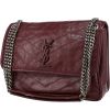 Saint Laurent  Niki medium model  shoulder bag  in burgundy leather - 00pp thumbnail