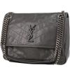 Saint Laurent  Niki medium model  shoulder bag  in grey chevron quilted leather - 00pp thumbnail