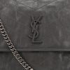 Saint Laurent  Niki medium model  shoulder bag  in grey chevron quilted leather - Detail D1 thumbnail