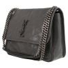 Saint Laurent  Niki medium model  shoulder bag  in grey chevron quilted leather - Detail D3 thumbnail