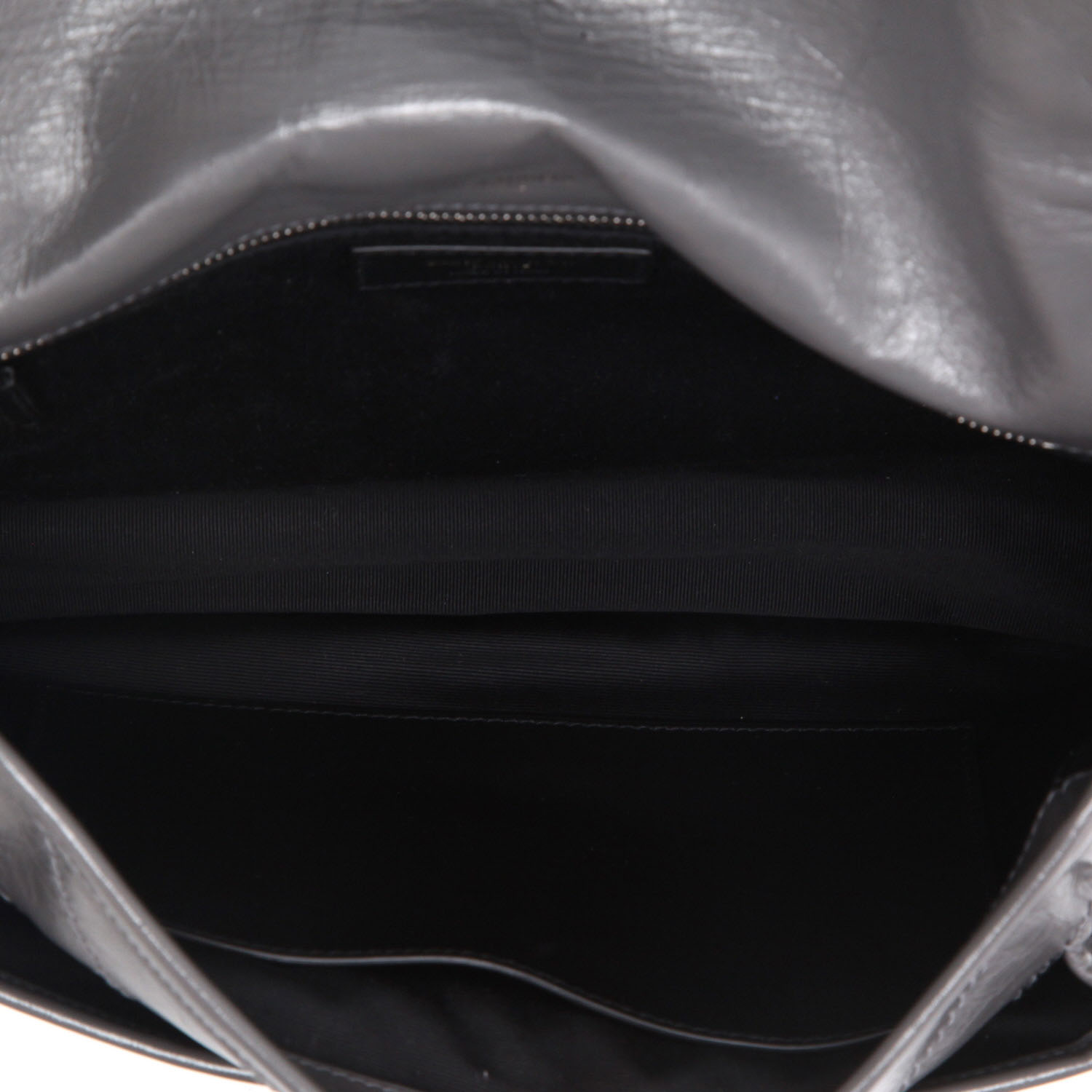 Borsa a tracolla Saint Laurent Niki modello medio in pelle trapuntata a zigzag grigia - Detail D8