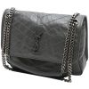 Saint Laurent  Niki medium model  shoulder bag  in grey chevron quilted leather - 00pp thumbnail