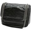 Borsa a tracolla Saint Laurent  Niki Baby in pelle trapuntata a zigzag nera - 00pp thumbnail