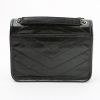 Saint Laurent  Niki Baby shoulder bag  in black chevron quilted leather - Detail D8 thumbnail