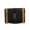 Saint Laurent  Enveloppe medium model  shoulder bag  in black quilted leather - 360 thumbnail