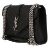 Saint Laurent  Enveloppe medium model  shoulder bag  in black quilted grained leather - Detail D3 thumbnail
