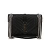 Saint Laurent  Enveloppe medium model  shoulder bag  in black quilted grained leather - 360 thumbnail