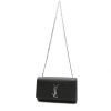 Saint Laurent  Kate medium model  shoulder bag  in black grained leather - Detail D2 thumbnail