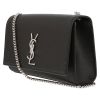 Saint Laurent  Kate medium model  shoulder bag  in black grained leather - Detail D3 thumbnail