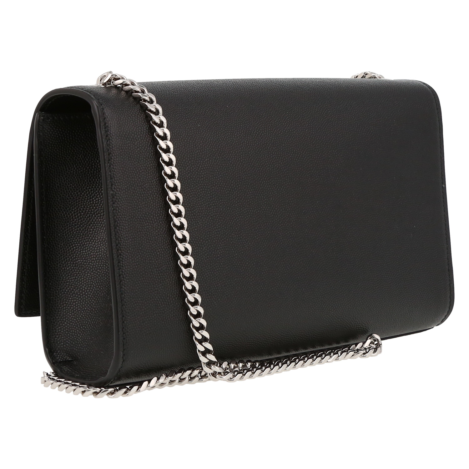 Borsa a tracolla Saint Laurent  Kate modello medio  in pelle martellata nera - Detail D6