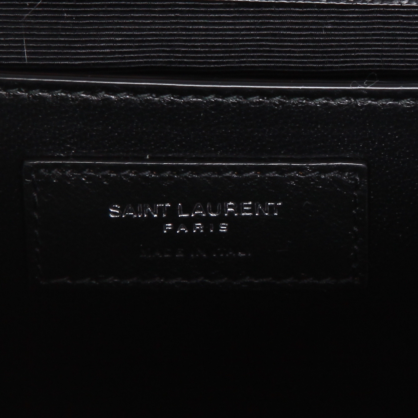 Borsa a tracolla Saint Laurent  Kate modello medio  in pelle martellata nera - Detail D9