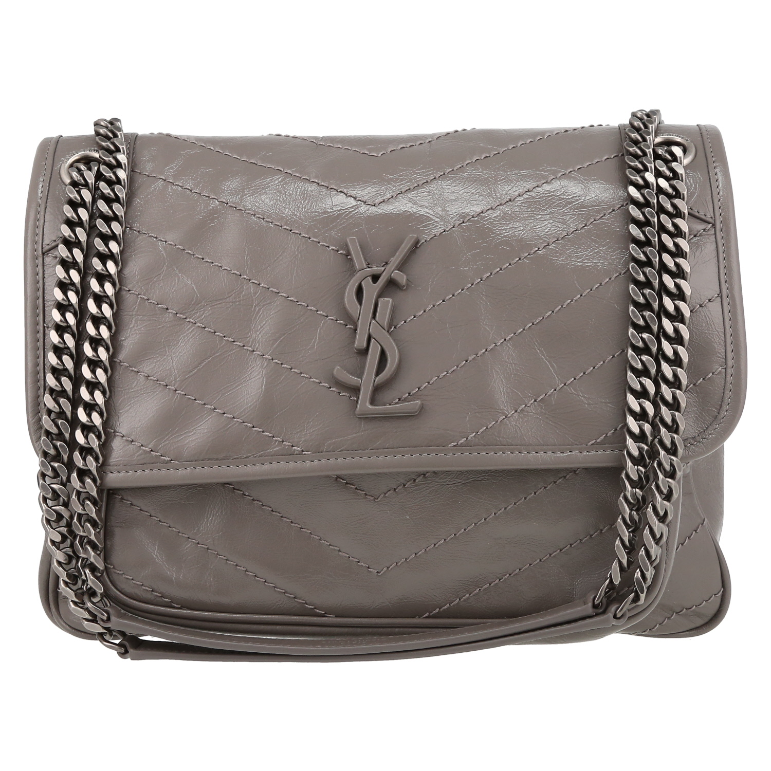 Saint Laurent  Niki medium model  shoulder bag  in taupe leather - Detail D2