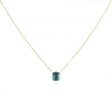 Collier Pomellato Nudo petit modèle en or rose, or blanc et topaze