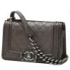 Chanel  Boy shoulder bag  in grey quilted leather - 00pp thumbnail