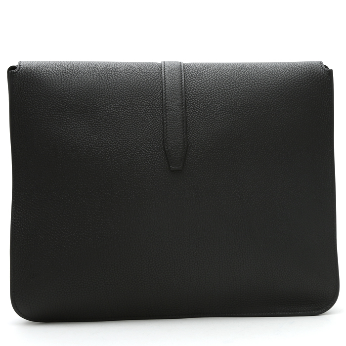 Hermès Steve Light briefcase in black togo leather - Detail D8
