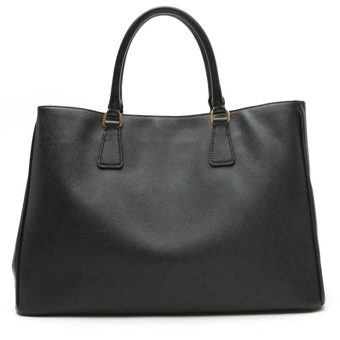 Bolso de mano Prada  Galleria en cuero saffiano negro - Detail D7