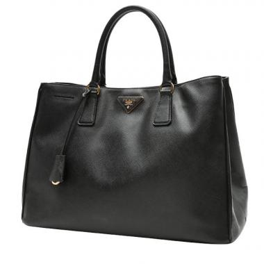 Prada Double Saffiano Leather Mini Bag - Black